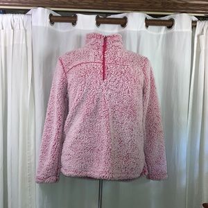 Port Authority pink 1/4 zip sweatshirt